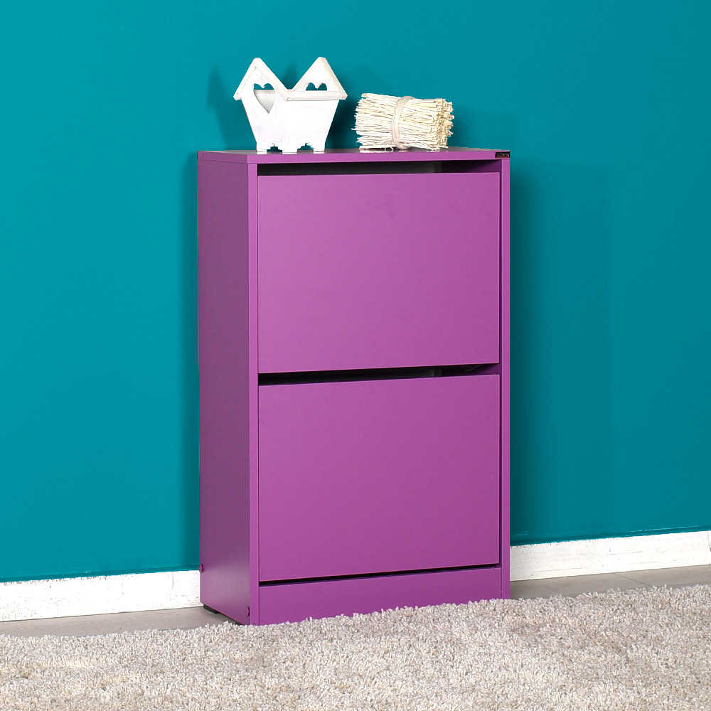 Shoe Cabinet W/ Two Section Purple SHC