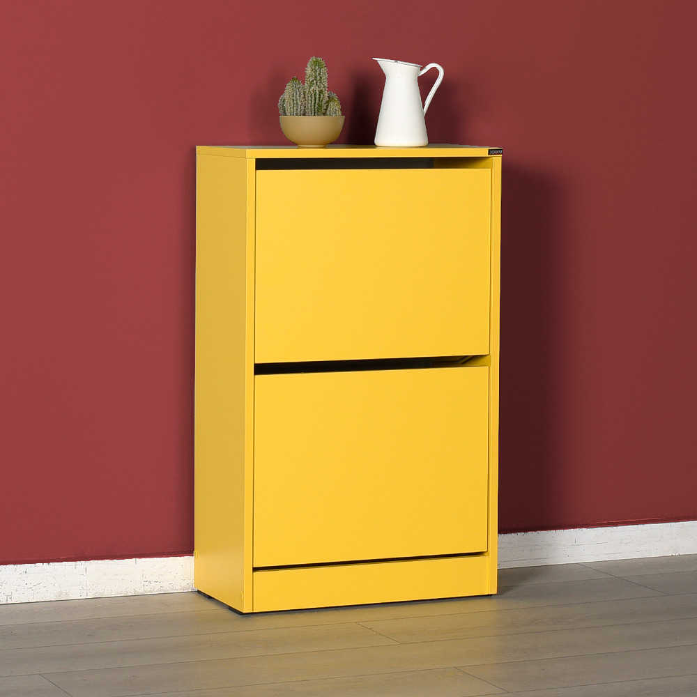 Shoe Cabinet W/ Two Section Yellow SHC