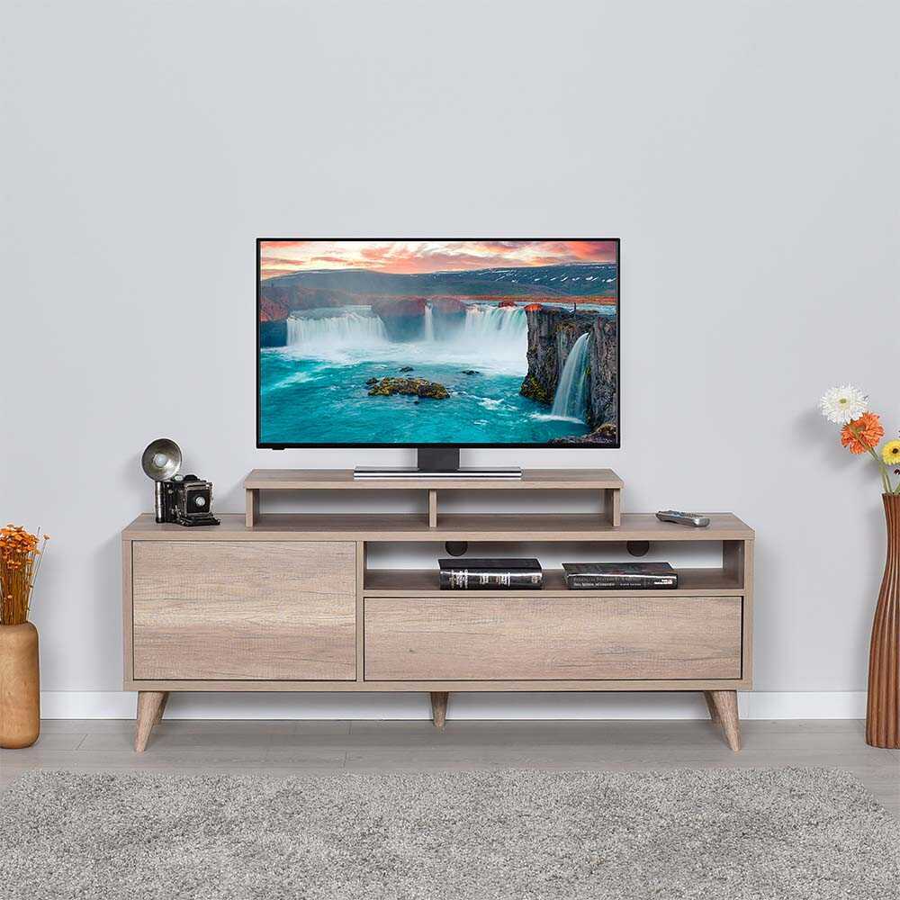 Retro Tv Stand W/ One Drawer & One Section & Step Tori TVR