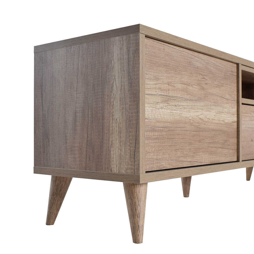 Retro Tv Stand W/ One Drawer & One Section & Step Tori TVR