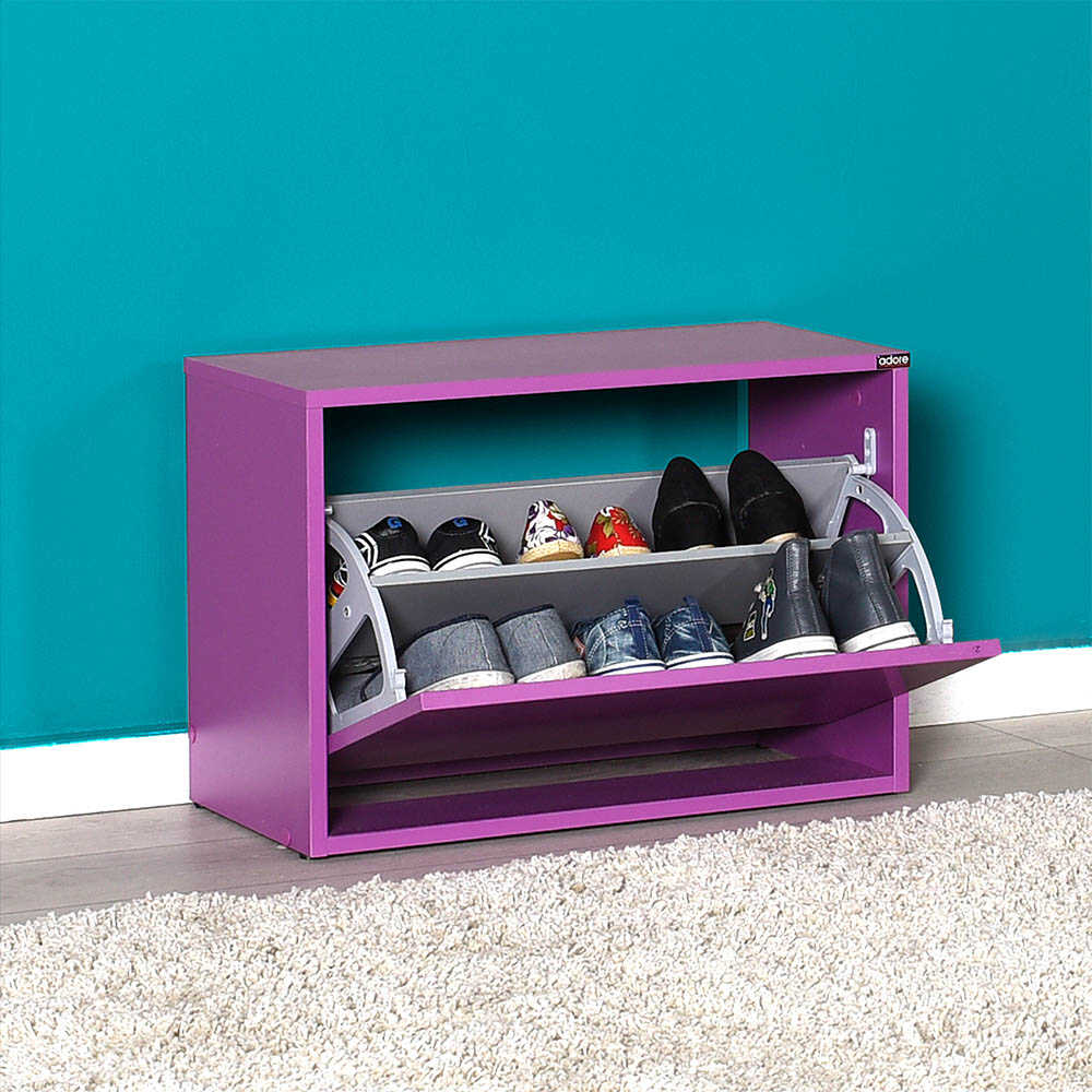 Shoe Cabinet W/ Shoe Storage Purple SHC