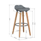 Barstools Plastic Seat Wooden Legs Bar Stools Jasmine