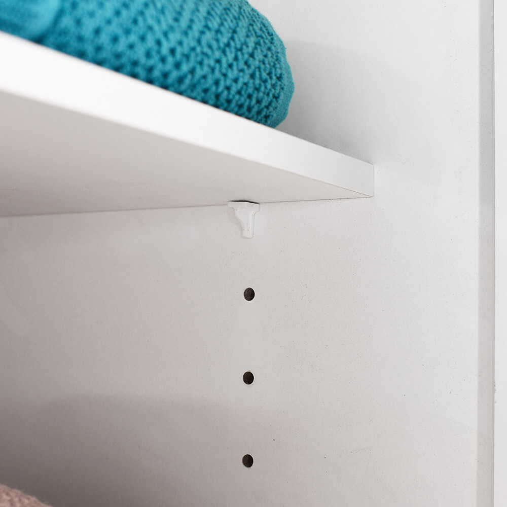 Laundry Cabinet W/ Laundry Basket Section & One Drawer & One Door High Gloss White ADR