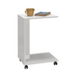 Side Table With Wheels High Gloss White SHP