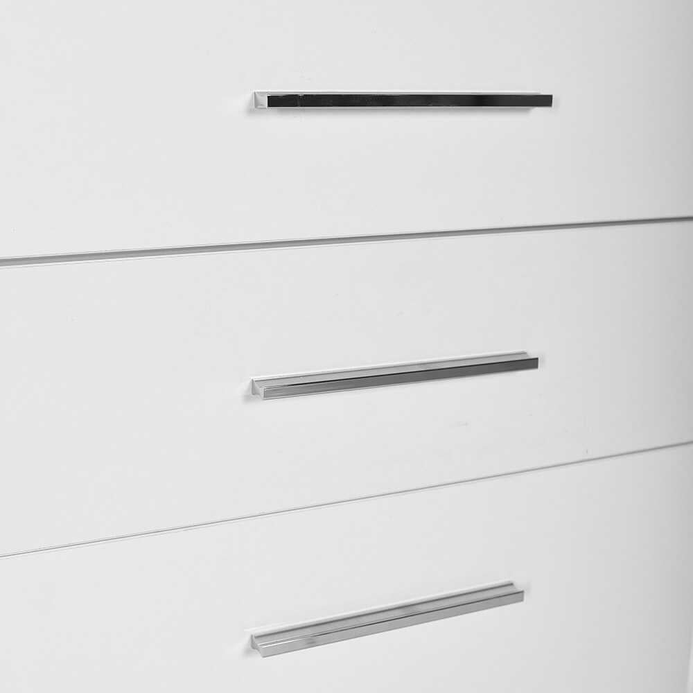 Laundry Cabinet W/ Laundry Basket Section & One Drawer & One Door High Gloss White ADR