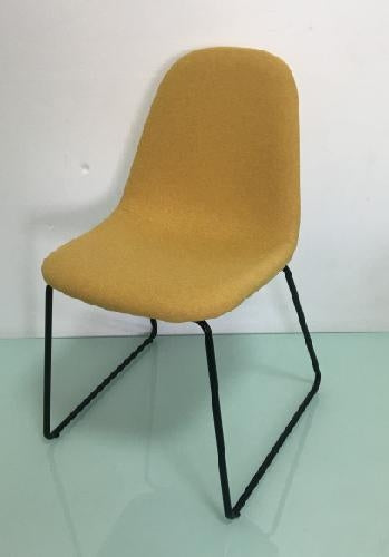 Dining Chairs Velvet Upholstered U Shaped Metal Legs Suva