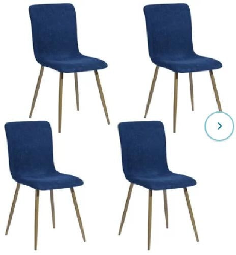 Dining Chairs Fabric Upholstered Metal Legs Scargill