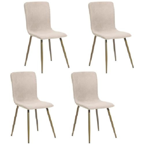 Dining Chairs Fabric Upholstered Metal Legs Scargill