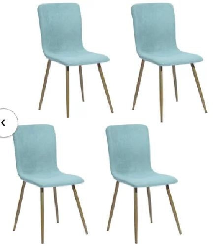 Dining Chairs Fabric Upholstered Metal Legs Scargill