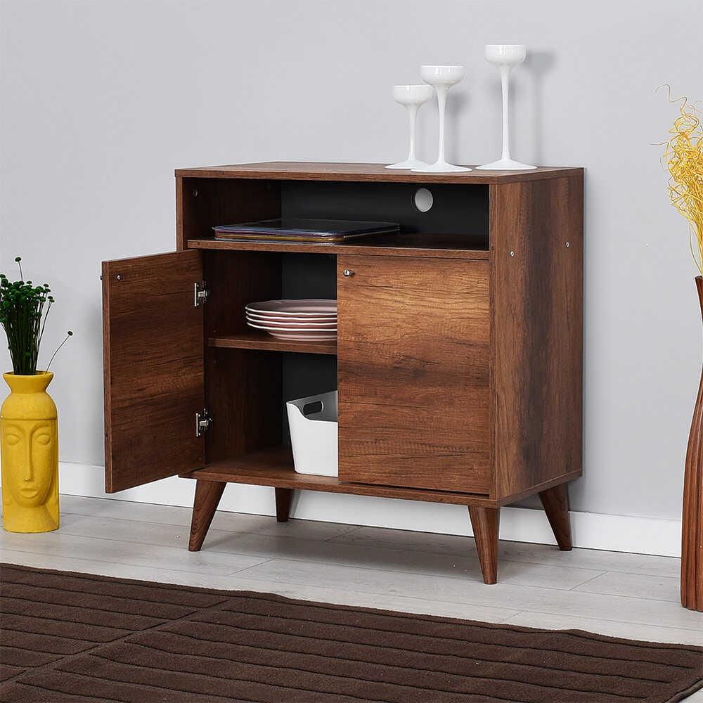 Multipurpose Cabinet W/ Two Doors Oslo Walnut ADR