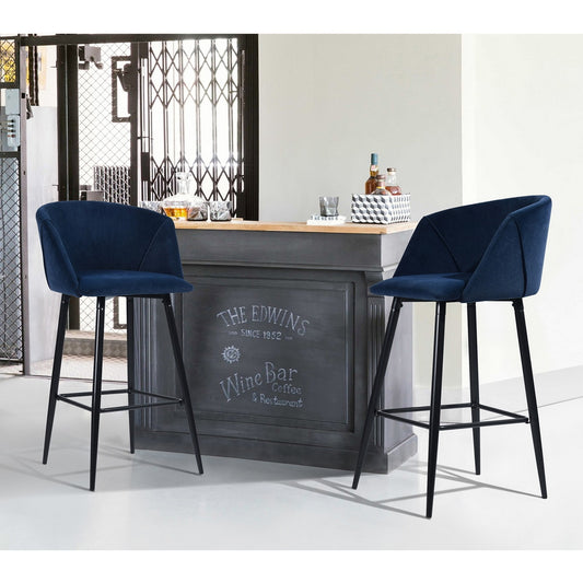 Barstools Velvet Upholstered Bar Stools Aldridge