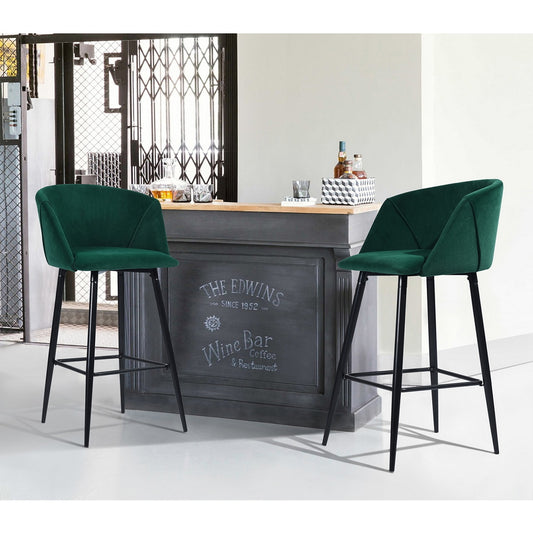 Barstools Velvet Upholstered Bar Stools Aldridge