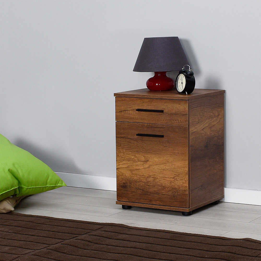 Newline Nightstand W/ One Drawer & One Section Oslo Walnut KMD
