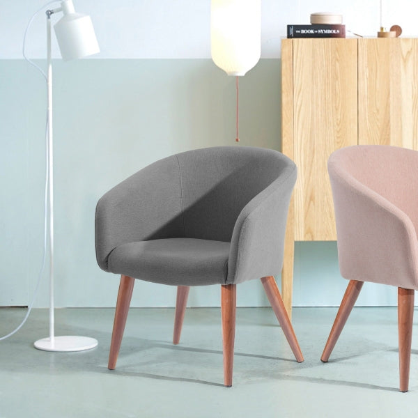 Accent Chair Fabric Upholstered Wooden Legs Side Chair Dining Chair Aokelan