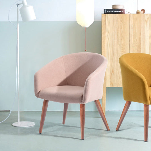 Accent Chair Fabric Upholstered Wooden Legs Side Chair Dining Chair Aokelan