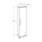 Multipurpose Cabinet W/ One Door & Eight Adjustable Shelves High Gloss White ADR