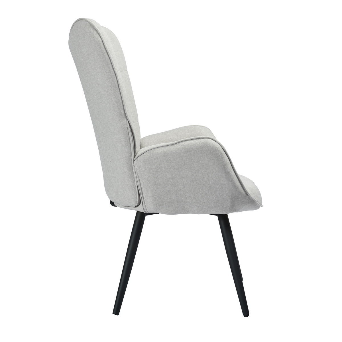 Fabric Accent Chair Modern Tufted Button Wingback Wooden Legs Bogdan