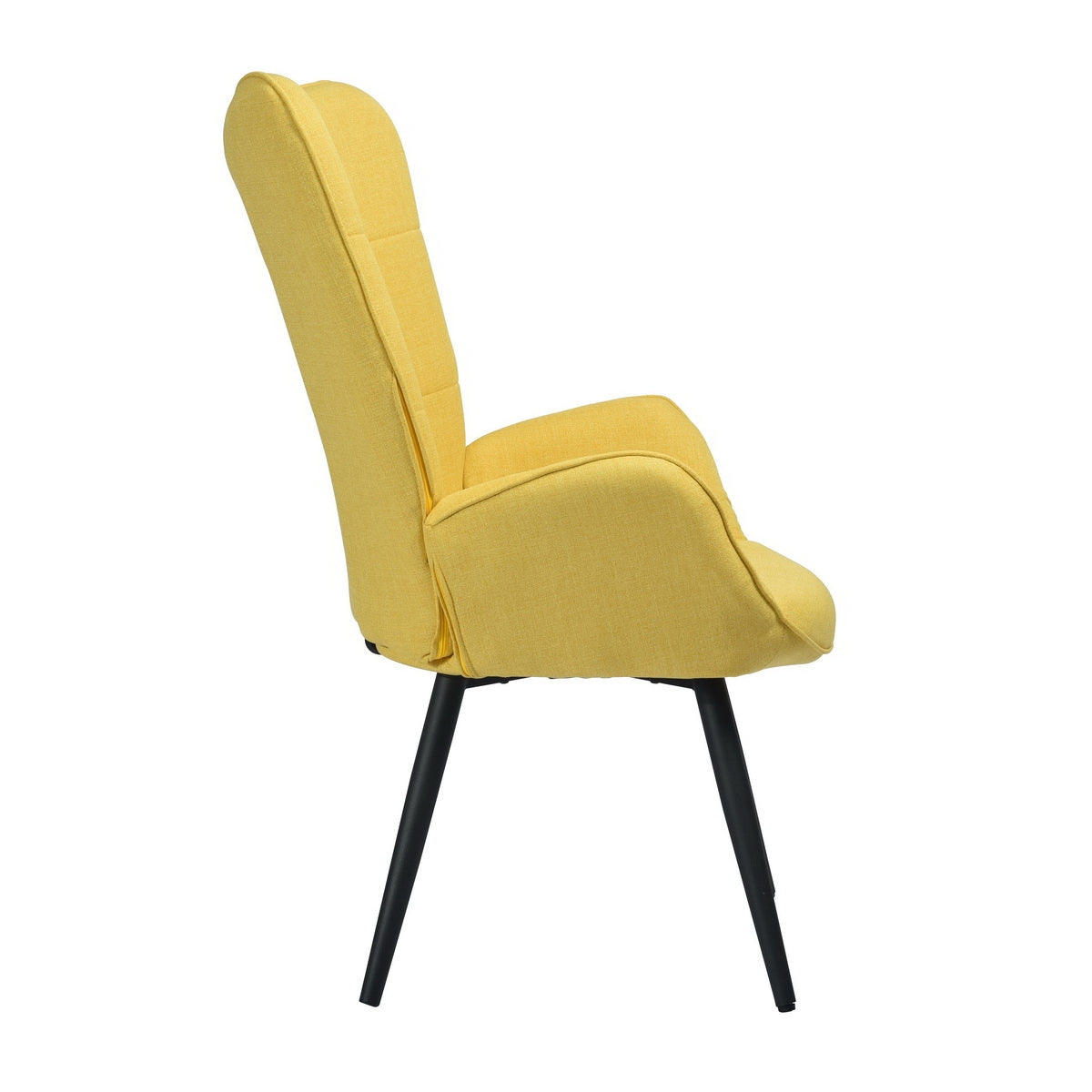 Fabric Accent Chair Modern Tufted Button Wingback Wooden Legs Bogdan