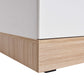 Base Teen Room Wardrobe W/ Four Doors & Two Drawers Italian Oak & White GRD