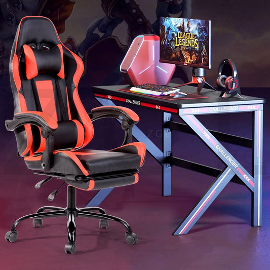 Gaming Chair Racing Office Chair Recliner Swivel Rocker with Headrest and Lumbar Pillow Blythewood