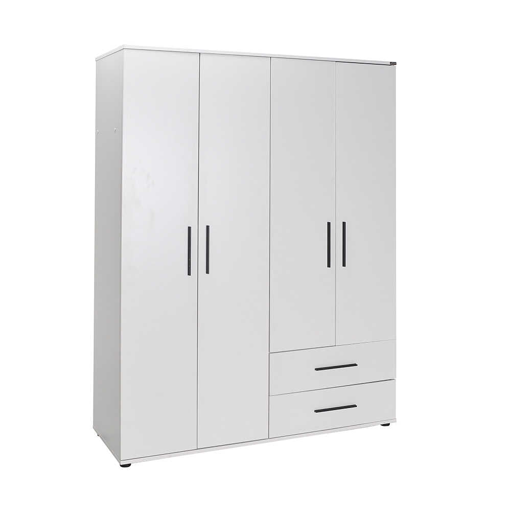 White Series Wardrobe W/ Four Doors and Two Drawers White GRD