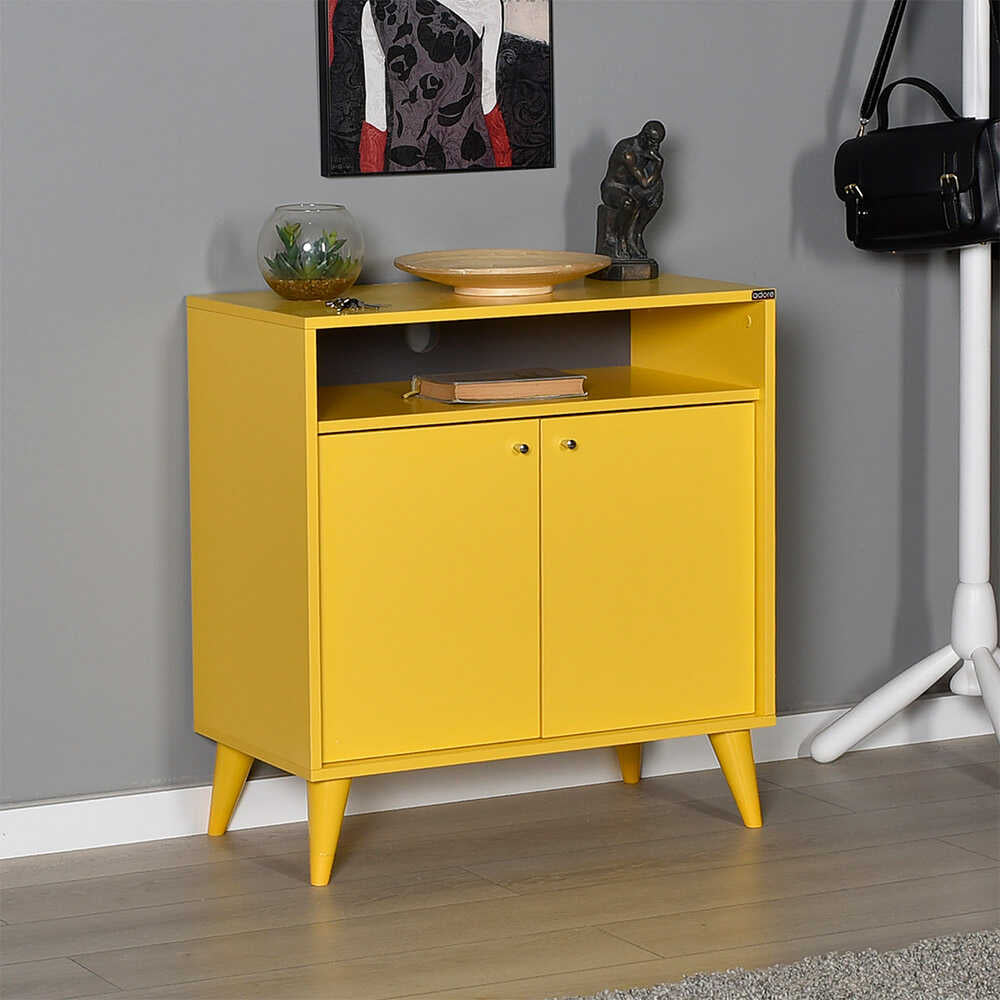 Multipurpose Cabinet W/ Two Doors Yellow ADR