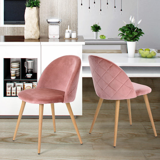 Dining Chairs Velvet Upholstered Metal Legs Kitchen Side Chair Zomba