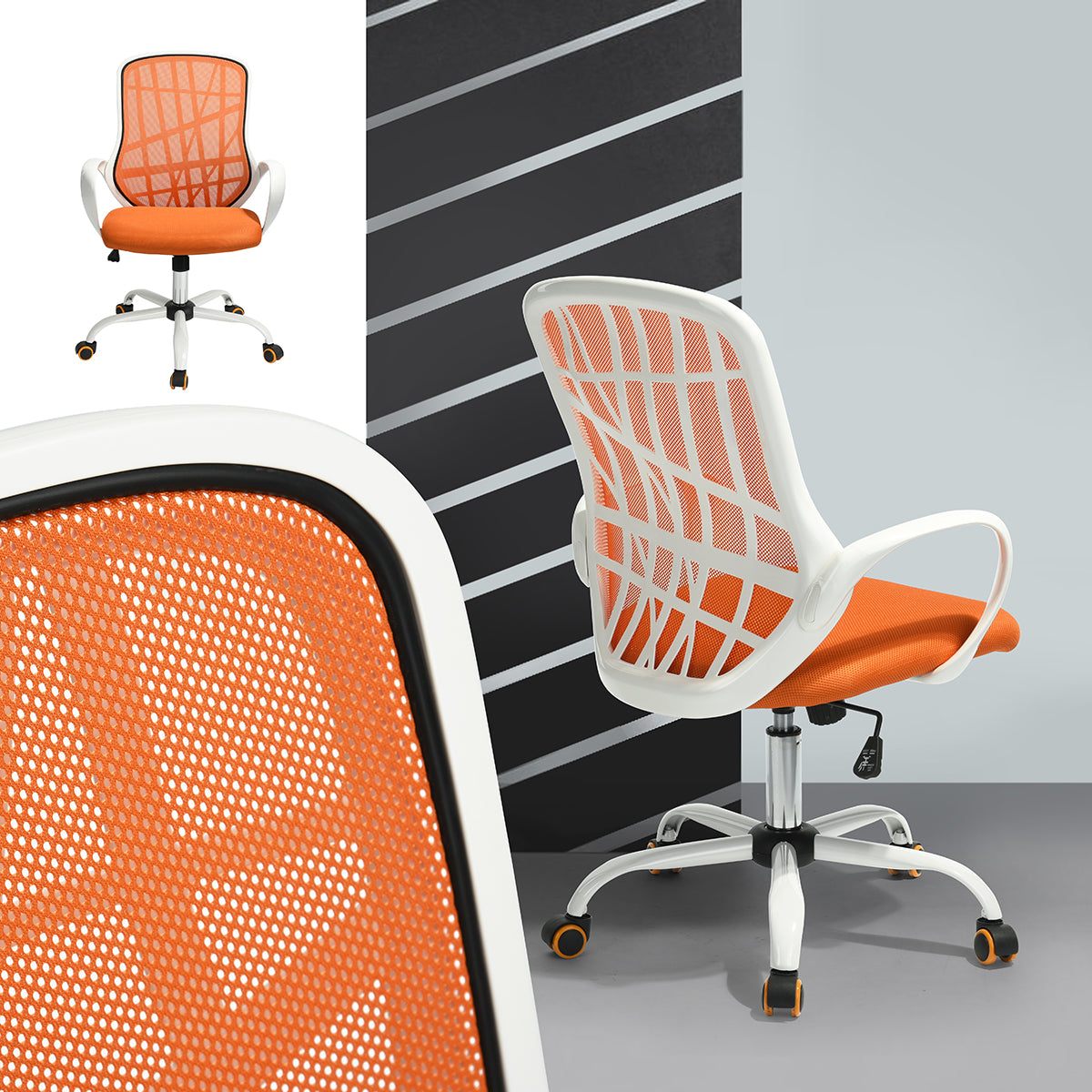 Ergonomic Office Chair Modern Home Office Desk Chair Mesh Upholstery Desert