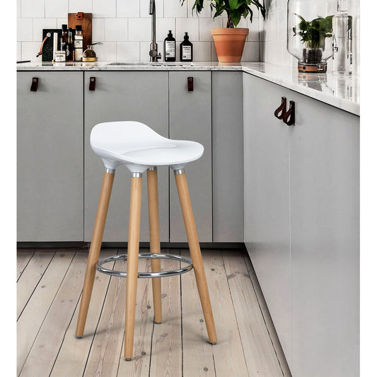 Barstools Plastic Seat Wooden Legs Bar Stools Jasmine
