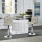 Barstools PU Upholstered Swivel Height Ajustable Bar Stools Begonia