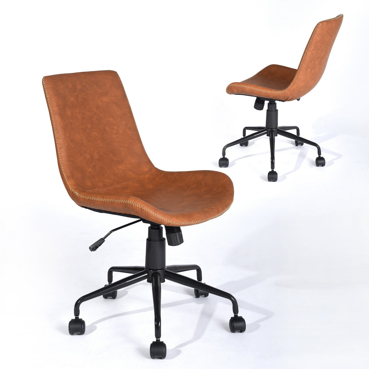 PU Upholstered Swivel Ergonomic Home Office Chair Adams