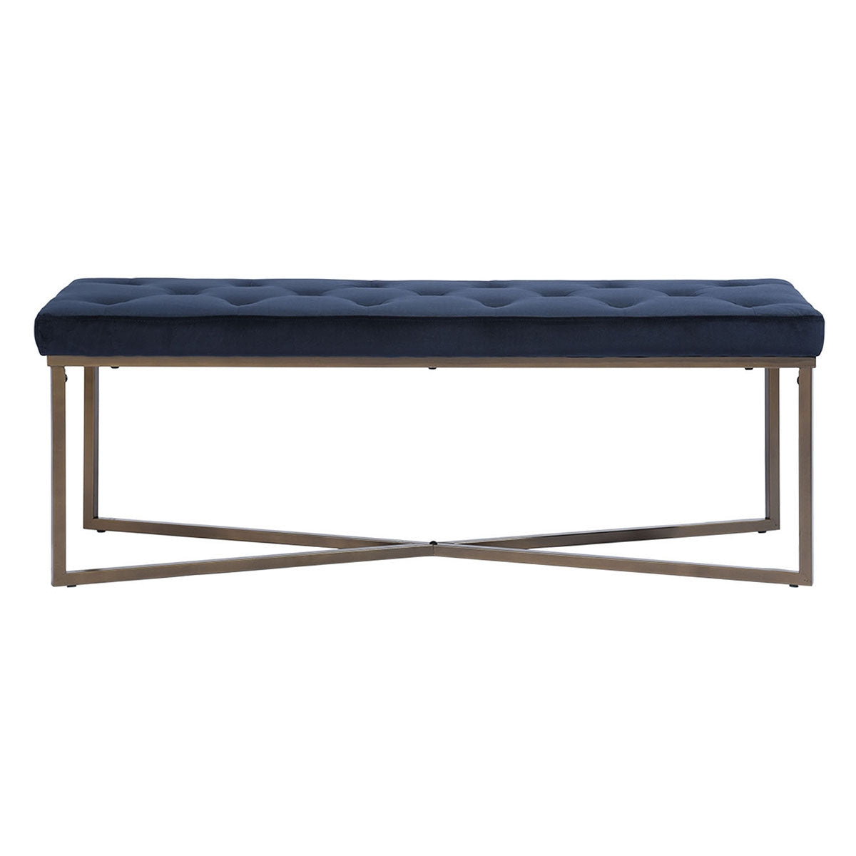 Ottoman Bench Velvet Upholstered Footrest Stool Rizzo