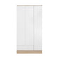 Base Teen Room Wardrobe W/ Three Doors & One Drawer Italian Oak & White GRD