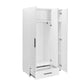 White Series Wardrobe W/ Three Doors and One Drawer White GRD