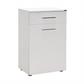 Laundry Cabinet W/ Laundry Basket Section & One Drawer High Gloss White ADR
