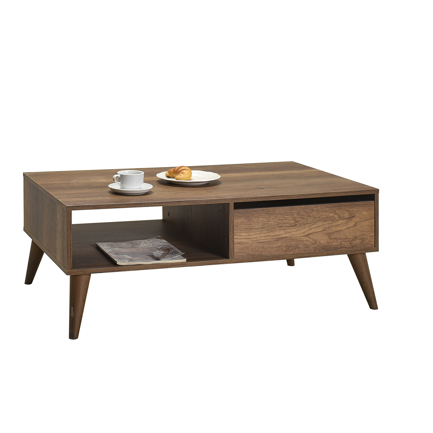 New Line Series Coffee Table W/ One Drawer Oslo Walnut SHP