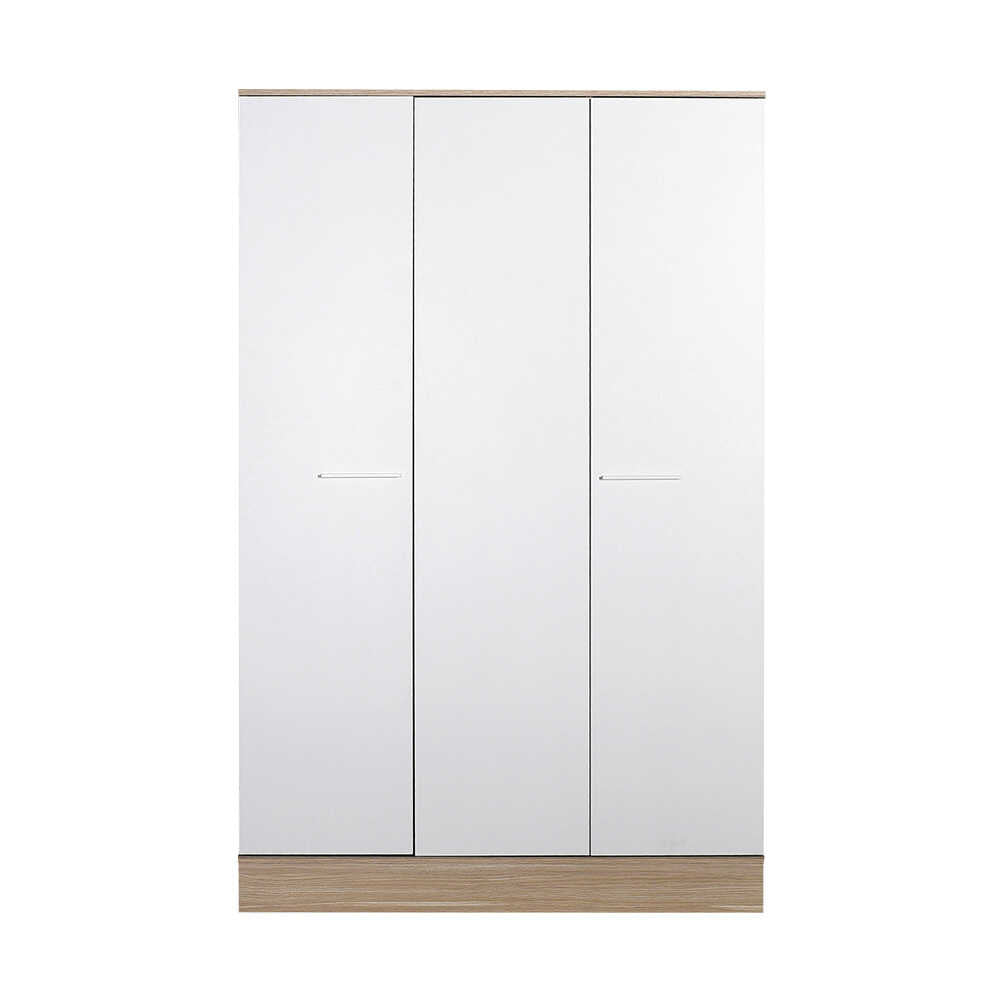 Base Teen Room Wardrobe W/ Three Doors Italian Oak & White GRD