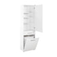 Laundry Cabinet W/ Laundry Basket Section & One Drawer & One Door High Gloss White ADR