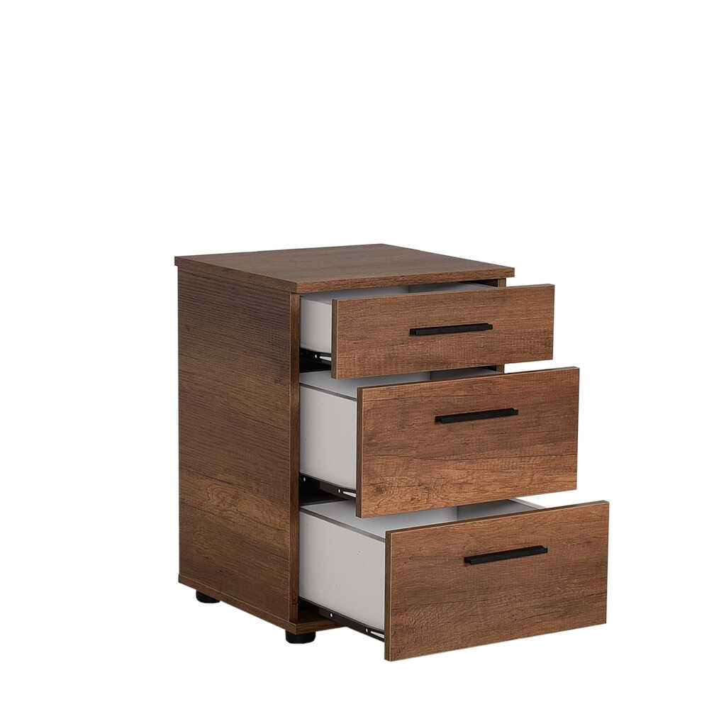 Newline Nightstand W/ Three Drawers Oslo Walnut KMD