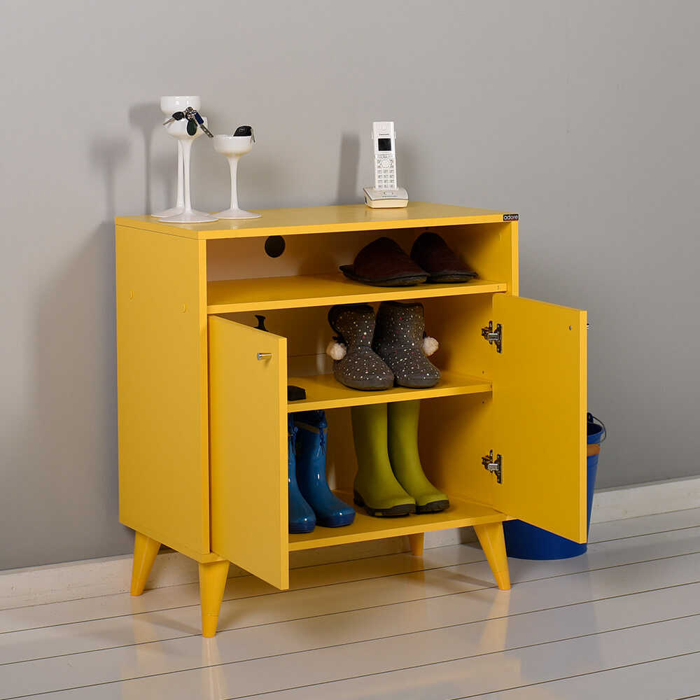 Multipurpose Cabinet W/ Two Doors Yellow ADR