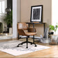 Suede Upholstered Swivel Ergonomic Home Office Chair Armrest Ross