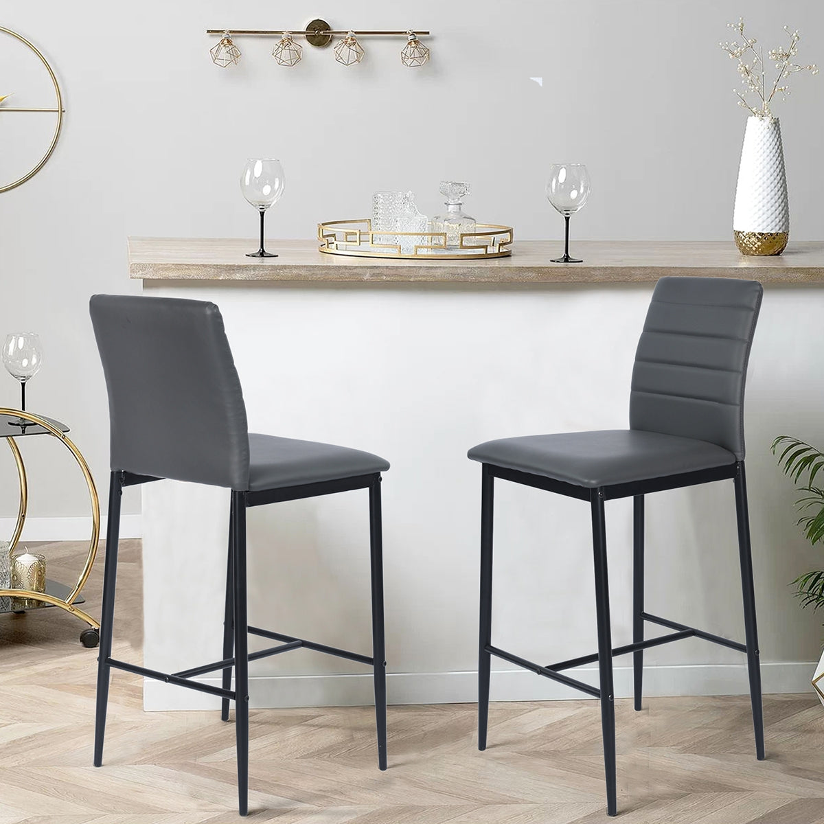 Barstools PVC Upholstered Bar Stools Ann