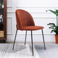 Dining Chairs Fabric Upholstered Metal Legs Puzzle