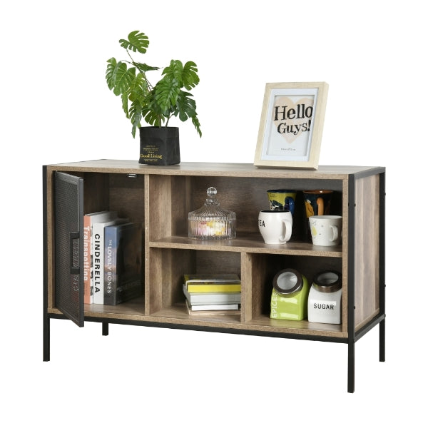 Sideboard Buffet Cabinet with 1 Door and 3 Shelves Loft