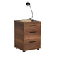 Newline Nightstand W/ Three Drawers Oslo Walnut KMD
