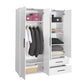 White Series Wardrobe W/ Four Doors and Two Drawers White GRD
