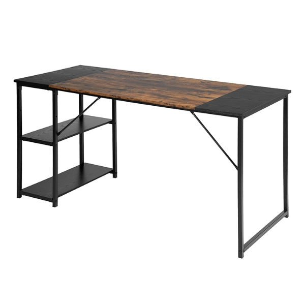 Industial Desk with 2 Shelves Dembe