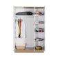 Base Teen Room Wardrobe W/ Three Doors Italian Oak & White GRD