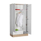 Base Teen Room Wardrobe W/ Three Doors & One Drawer Italian Oak & White GRD