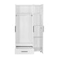 White Series Wardrobe W/ Three Doors and One Drawer White GRD